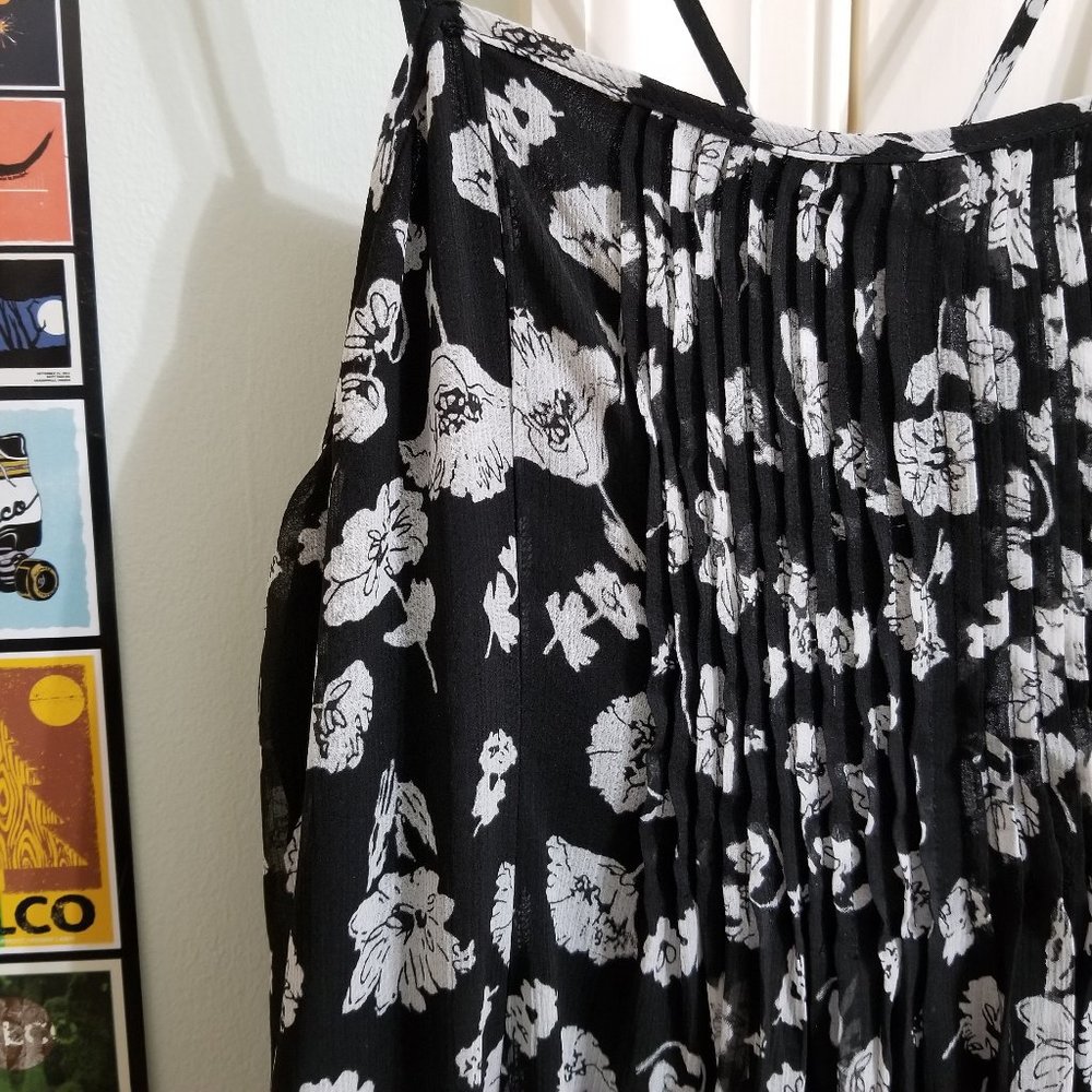 Kimchi Blue dress Small floral print maxi 90's style sleeveless lined chiffon UO - Picture 3 of 11